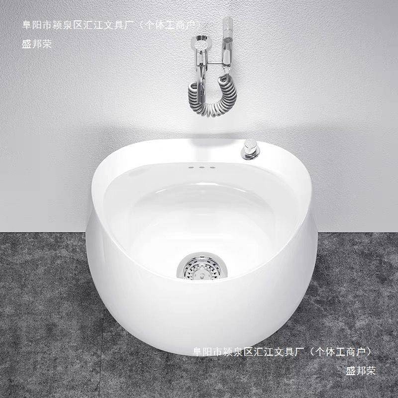 户拖把池外椭圆形拖地盆家用阳台蛋形74墩水布落地池式卫生间池