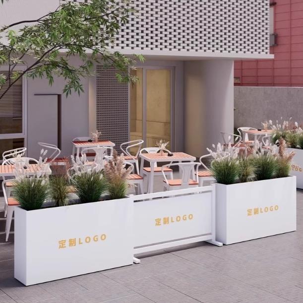 不街锈钢花花箱户NOD外组合花池市政商业长方形花槽成品架铁艺花