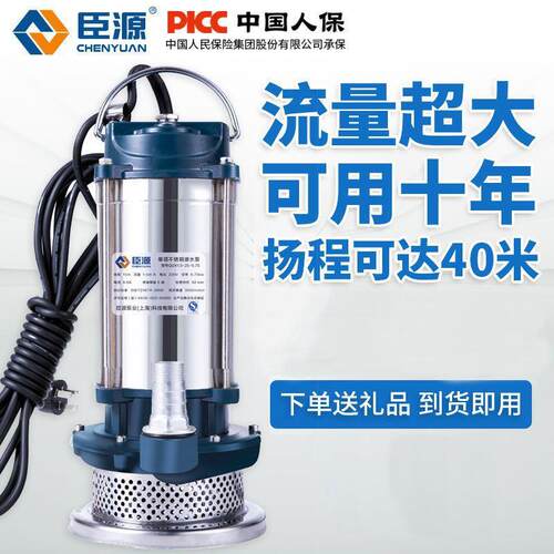 潜水家泵22158V用小不锈钢高扬程农用灌溉污水0泵抽粪型泥浆泵其