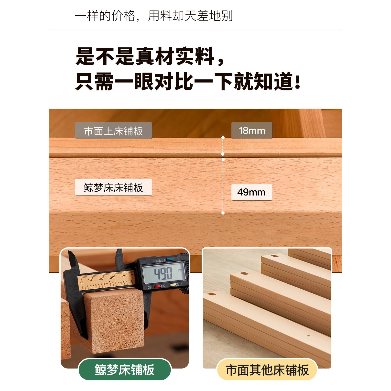 全实木床主卧1米8双人大床高端1.8现代简约1米5家用小户型1.35床