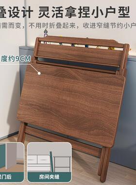 小实木叠桌书家用学生卧室床边折桌学习桌A701写字桌子简易桌出租