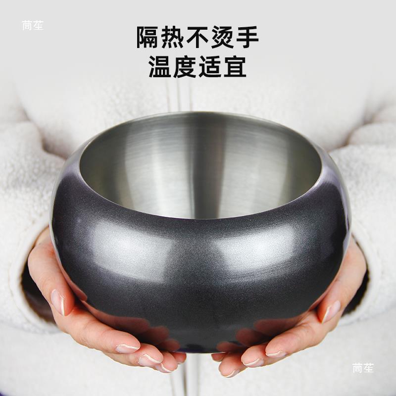 钵ANG碗袋寺院钢餐具钵斋钵出家不锈双层隔热僧人吃饭用饭钵人盂