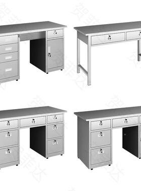 304不锈钢办公桌Hfd-0161实验室净化无带尘车间抽屉作加厚电操脑