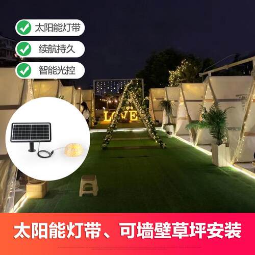 太阳能ZYS灯带户外室防超亮别墅e装饰灯ld外庭院花园布置水彩灯树