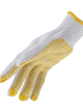 点塑套73棉纱手珠点胶vc点手套防滑耐p磨劳保止滑纱线挂胶手套