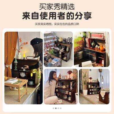 中实木飘窗尘柜收纳储物柜42477子阳台改造置物台书窗架家用日式