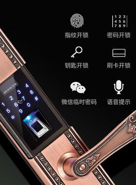 别墅指纹锁半端自动欧大铜门密码锁双开入户门防盗智式能高K21（X