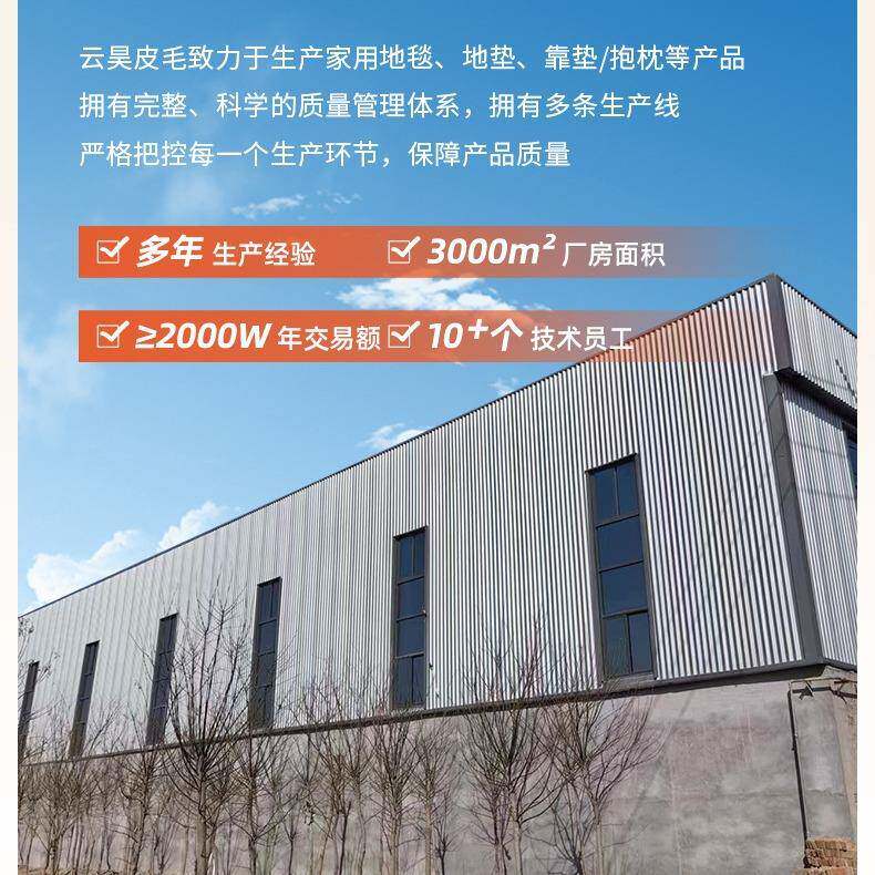 699现鹿代约可机洗仿驯毛皮地毯卧室毛毯仿地垫床边动物毯梳简妆
