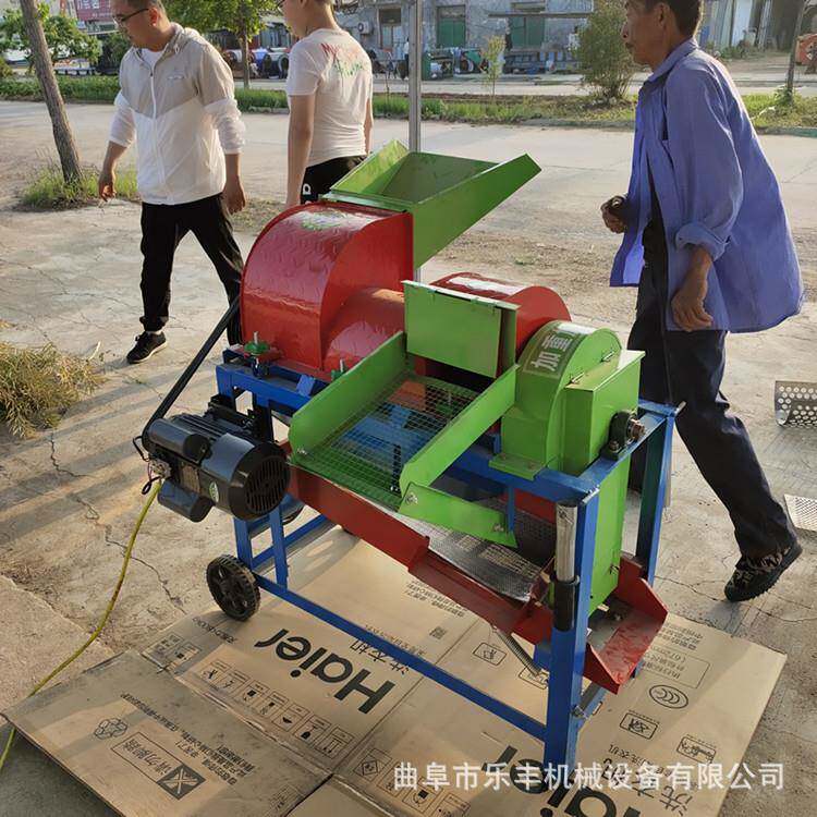 LF-365谷电动打小麦粱黄豆子水稻打场机玉多功能高粱米高脱粒机价