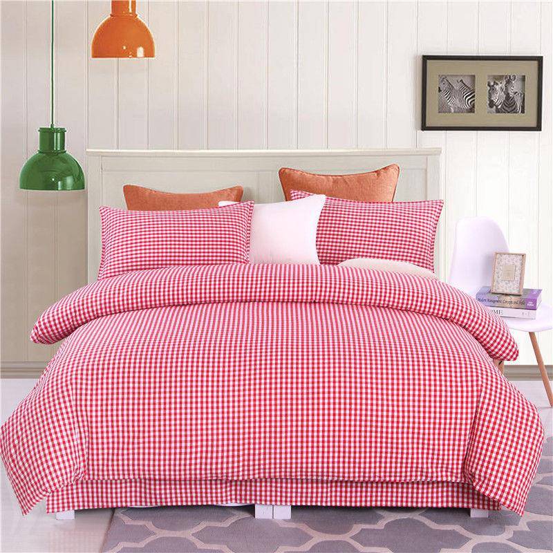 促销新款加厚套老粗布生双人件套四单237人学三件床单被套枕套