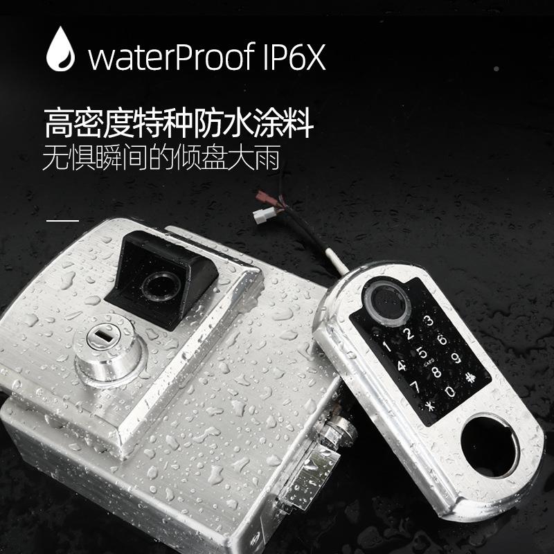 福户防水智能门锁不锈钢庭大F081X院门兴别墅农村铁门外室外密码