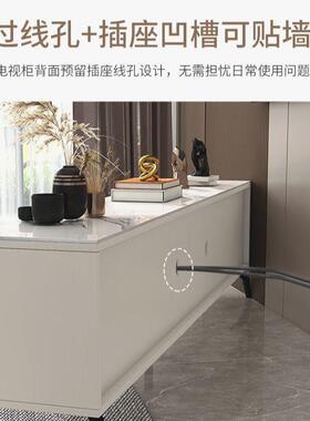 实木岩板电视现代柜组合轻奢意式MFS小户视型客厅简约家用电柜