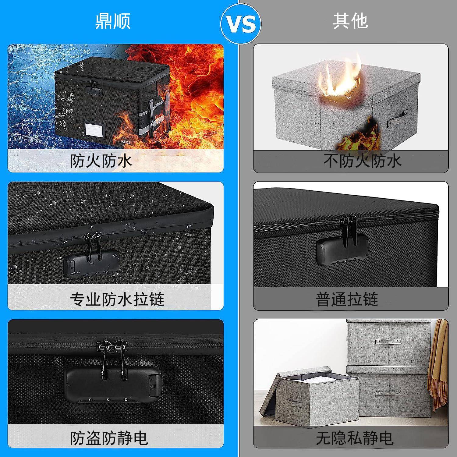 防可水DSF23080防潮纳箱件家用折叠车载储物箱带锁大收容量办公防