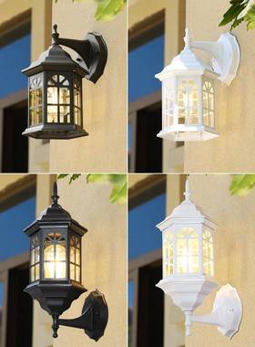 TGG新防中式户太能外水壁灯别墅花园阳凉亭走廊过道灯庭院外墙壁