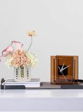 代粉色OBX儿童现房办公室卫装生间桌面仿真假花花加花瓶洽谈桌软