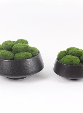售楼藓部仿真盆苔盆花栽艺绿植客厅中景式样板房家居83554软装饰