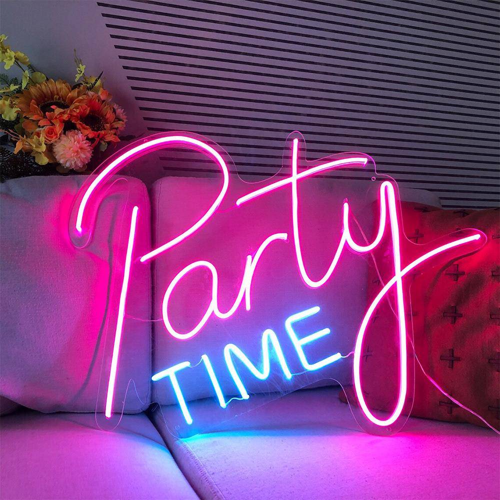 leed灯霓IDX虹灯partytim字夜市地摊派对酒吧装饰发光字母灯氛围