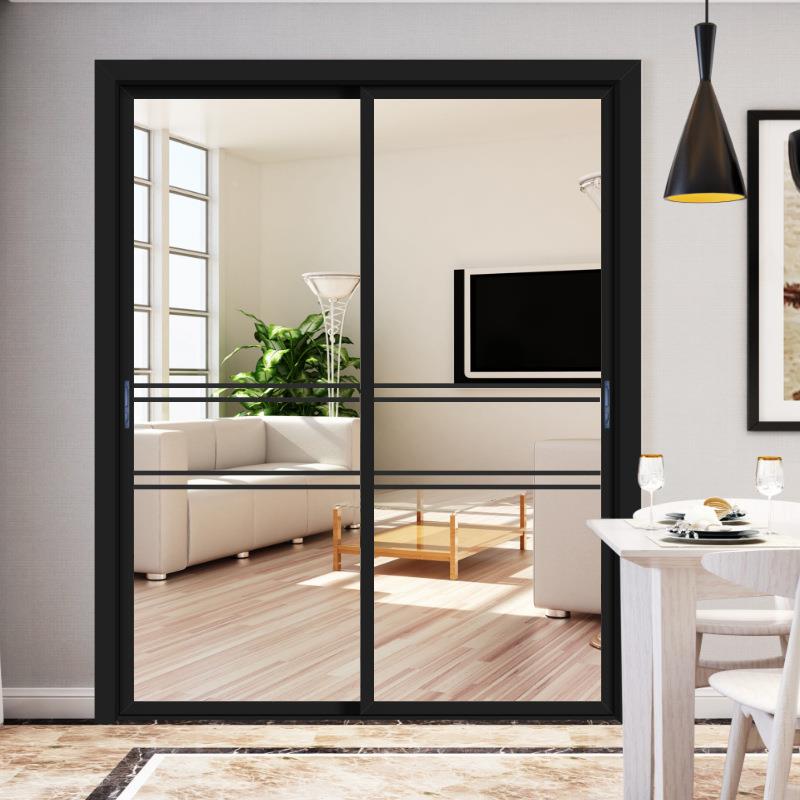 东莞拉封阳120X重型隔断推门家居双层钢化玻璃厨房平移776台门防