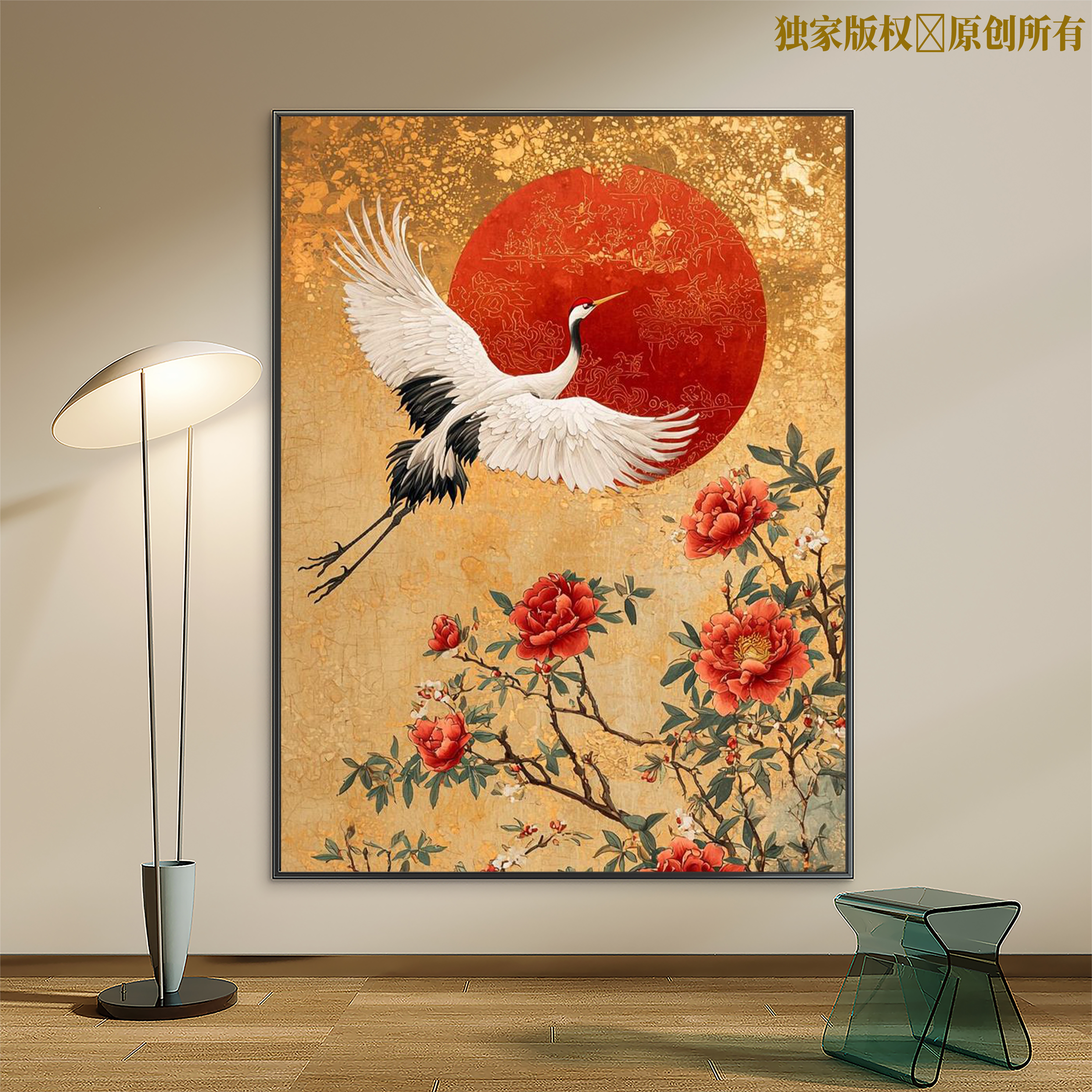 中国风仙鹤数字油画动漫人物2026实木手工diy填色手绘油彩装饰画