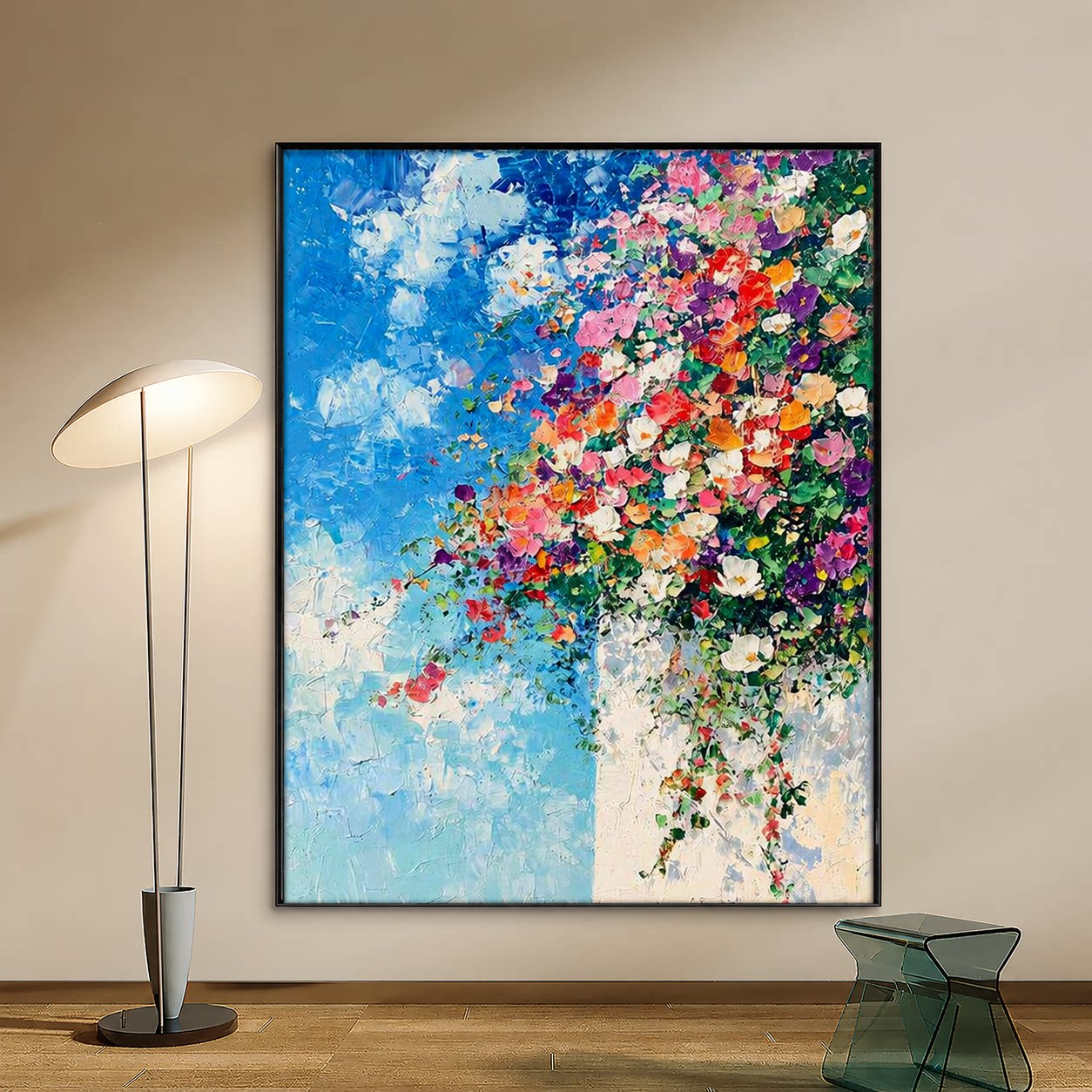 成人解压画数字油画diy填充手绘手工填色涂色玄关油彩画 墙上花卉