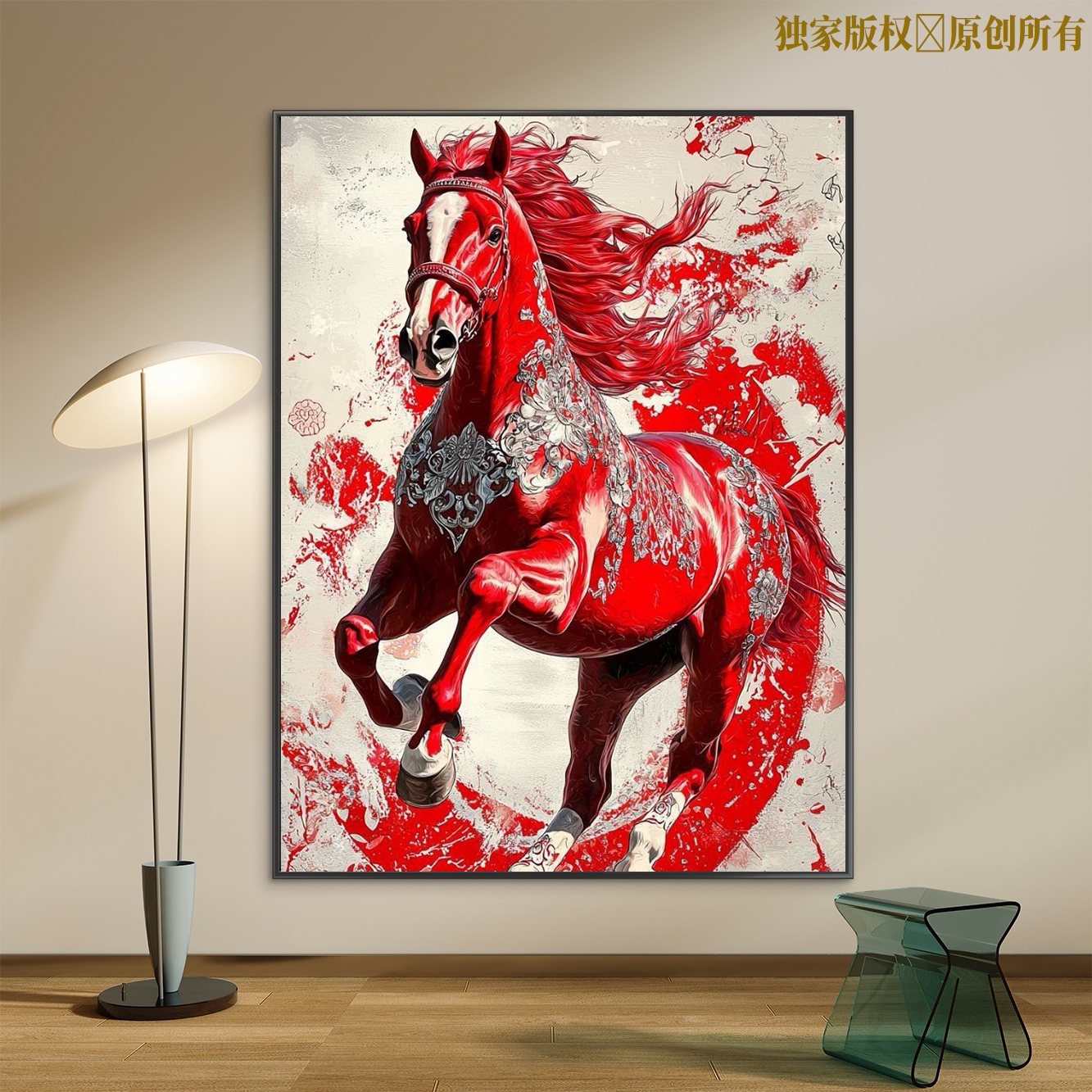 马年快乐数字油画动漫人物2026实木手工diy填色手绘油彩画装饰画