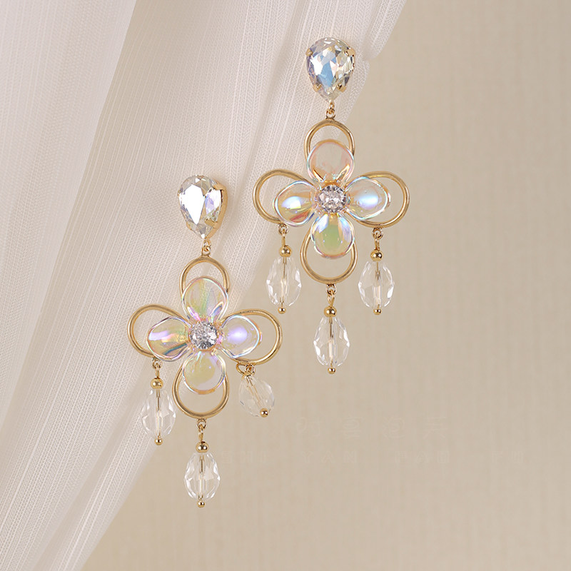 时宴泡芙【月光花语】耳饰小众高级显脸小耳环