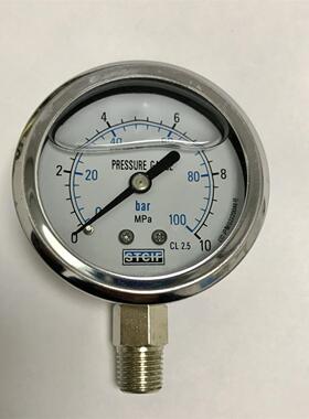 水压力表 油压力表 直径68mm 压力0-10mpa 0-100bar 精度cl2.5