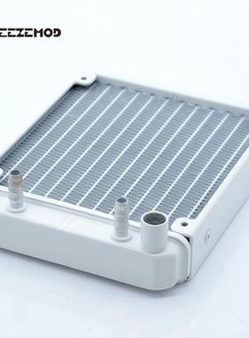 FREEZEMOD白色铝散热排12CM安装位带注水口钢琴漆表面SR-JZFS12