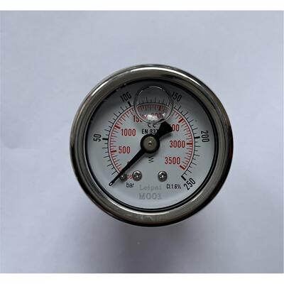轴向压力表 250bar  3500psi 压力表 螺纹PT1/8 外壳直径40-42mm