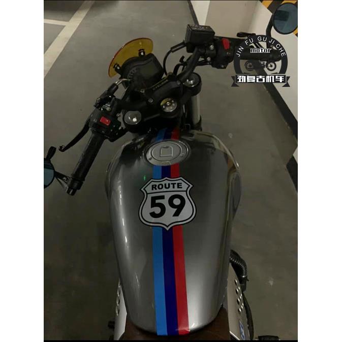 适用于赛科龙RE3油箱贴花贴纸 宗申400改装侧盖贴膜 RA2改装画纸