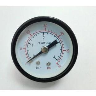 60psi 40mm 压力表 npt1 4bar 螺纹 轴向压力测量表 背接式