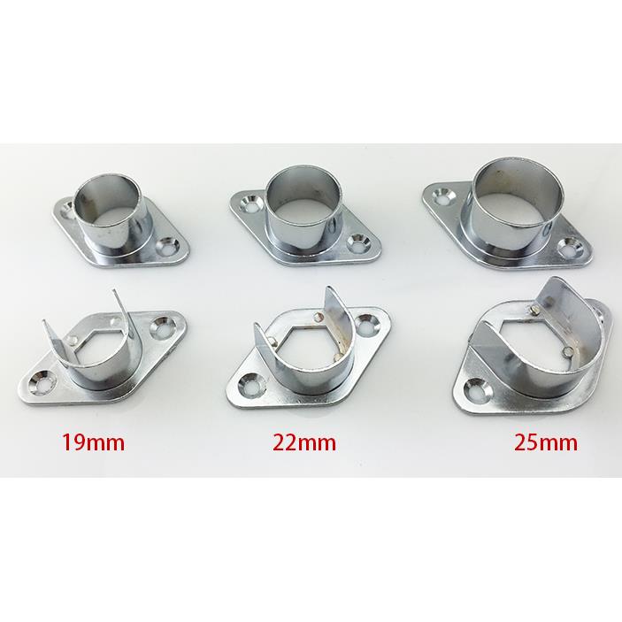 加厚管座不锈钢管底座法兰座 不锈钢五金配件衣柜挂衣杆托高脚