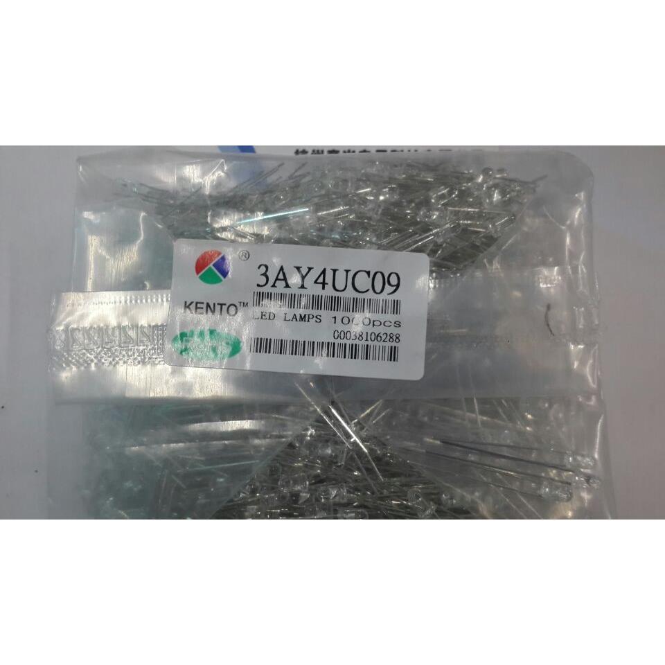 F3白发黄3MM高亮白发黄 长脚发光二极管 匡通LED 3AY4UC09 1000只