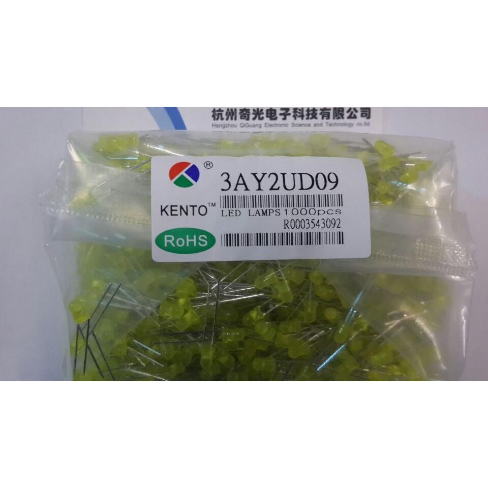 F3黄发黄3MM高亮黄发黄 短脚发光二极管 匡通LED 3AY2UD09 1000只