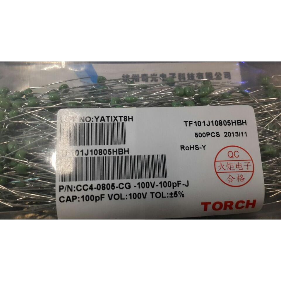 独石电容泉州火炬一包500只CT100PF CT50V 100PF 5%J档 一包500个