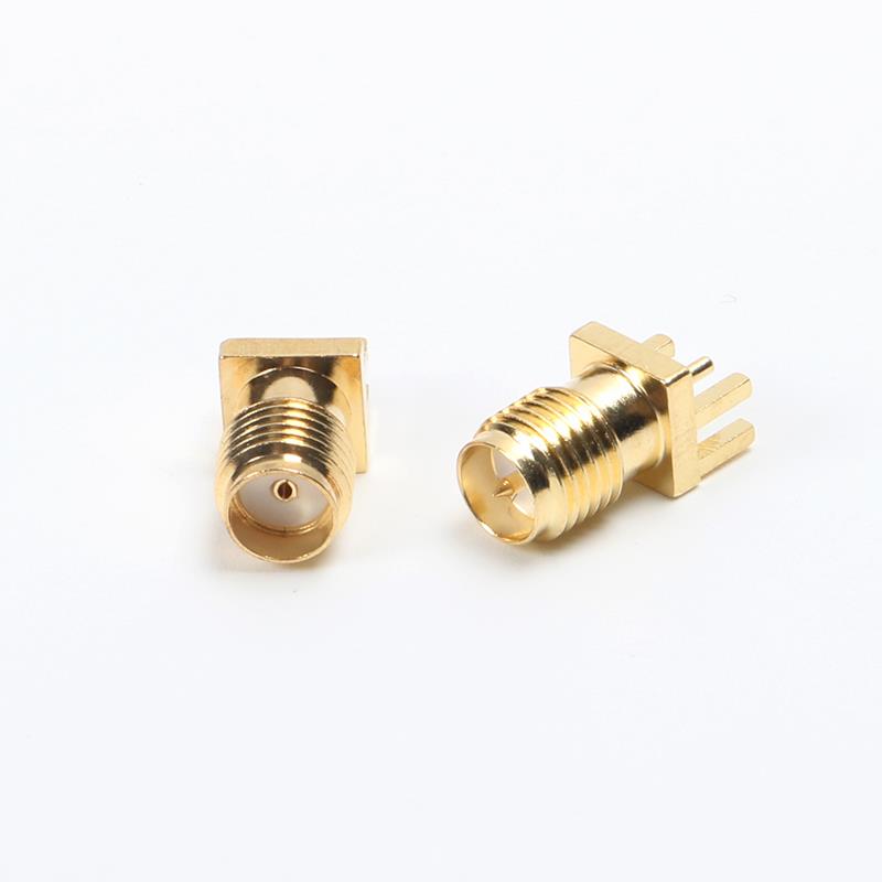 优质测试级SMA-KE焊接PCB板母座SMA-KHD 天线座直头正脚外螺内孔