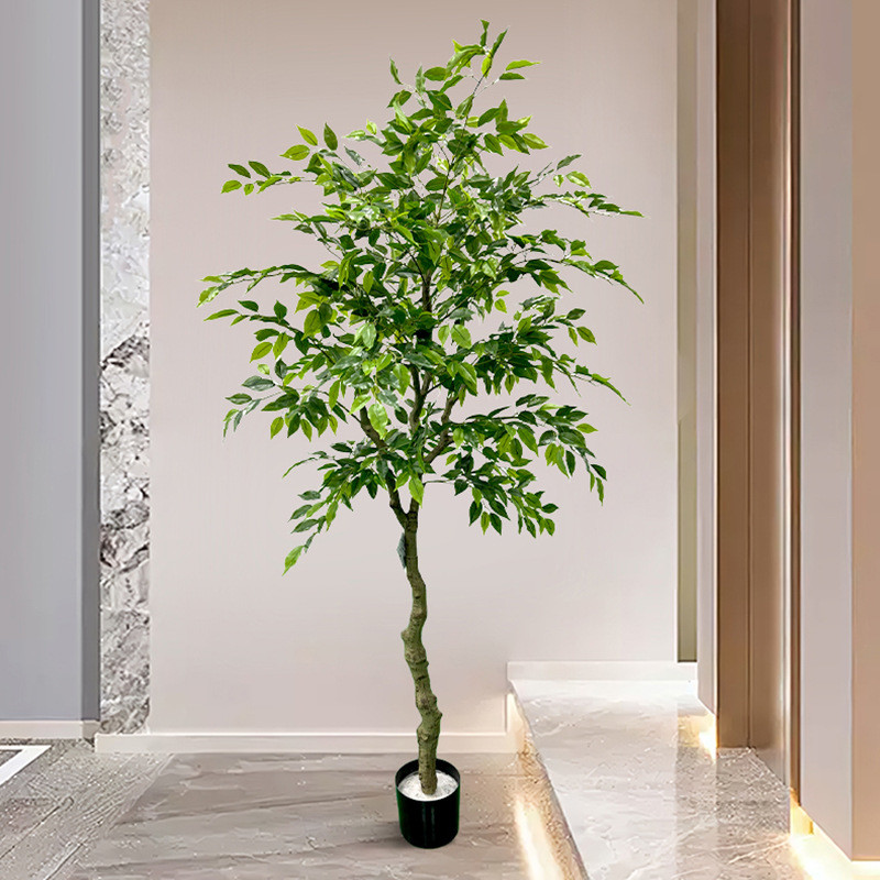 高级仿真绿植迷你植物小型落地榕树室内客厅氛围感假榕树造景装饰
