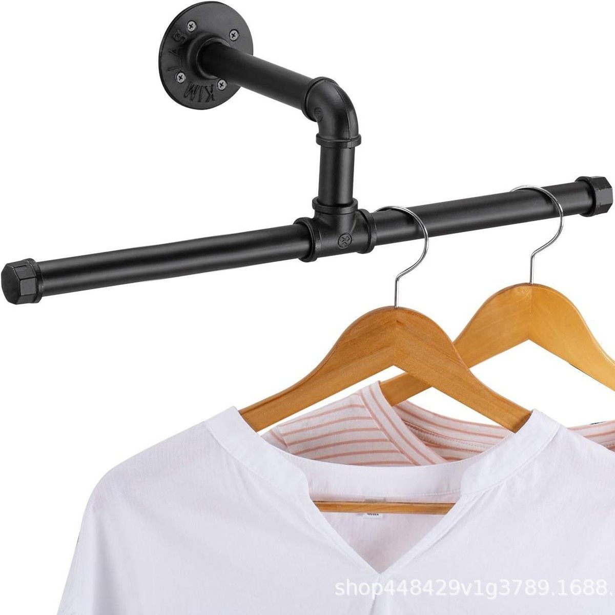 工业风衣架壁挂式商用住宅衣柜衣架重型复古钢黑色金属服装支架,住宅家具,其它家具配件,淘宝优惠券,粉丝福利购,淘宝优惠卷
