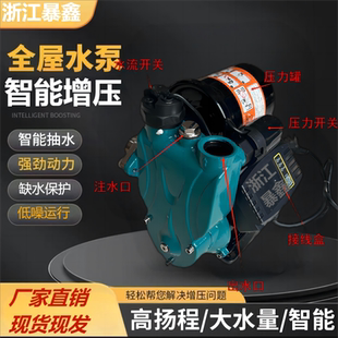 家用全自动冷热水智能自吸泵220V抽井水高楼层自然水增压泵自启停
