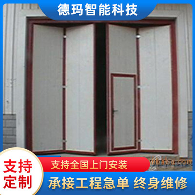 大型工业提升电动折叠门厂房仓库门工业门车库门多段卷帘门定厂家