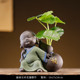 新中式 小和尚紫砂摆件水培花瓶可养茶具茶宠配件精品禅意家居花器