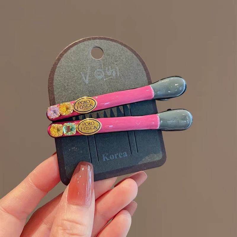 韩国新款气质彩色滴油撞色一字夹简约时尚元气闪钻前额碎发刘海夹,饰品/流行首饰/时尚饰品新,发饰,淘宝优惠券,粉丝福利购,淘宝优惠卷