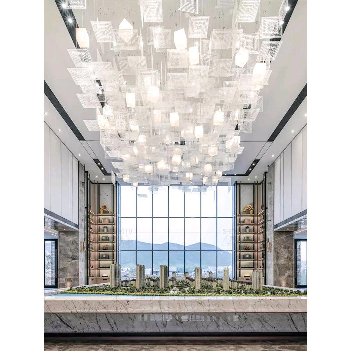 灯具沙盘售楼部艺术亚克力灯饰工程别墅大厅吊灯