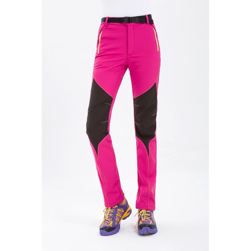 厂家批发户外登山软壳裤加绒加厚冲锋裤情侣拼色抓绒裤新款冬季