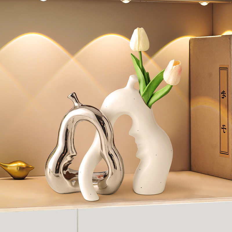 热销热销陶瓷插花花瓶摆件客厅高级感现代简约电视柜酒柜装饰品工