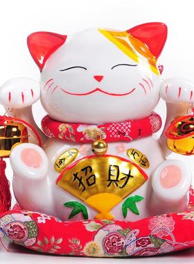 左手招财右手招福大号恭喜发财招财猫 储蓄罐摆件开业