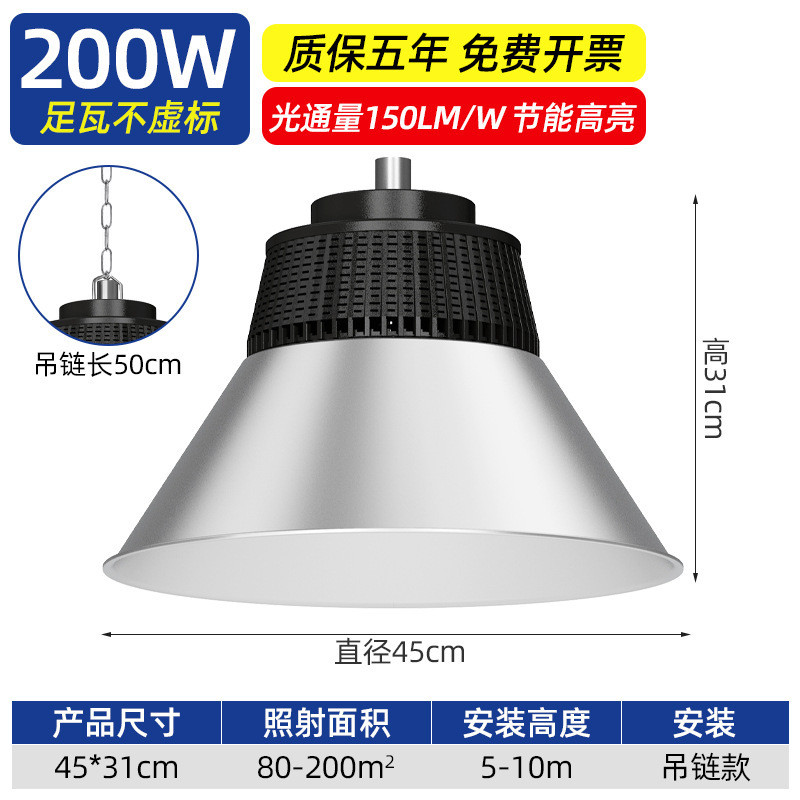 led工矿灯2024年吊灯厂房仓库室内球场新款足瓦超亮工业风照明灯