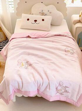 2025新款儿童印花40s莫代尔被宽边宝宝夏季空调被幼儿园午睡夏被