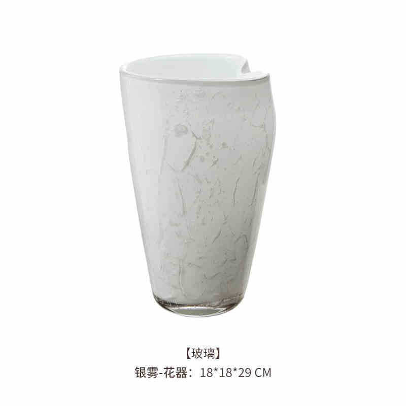 现代玻璃客厅花瓶摆件创意艺术插花《铃兰梨韵》花艺摆件仿真花束