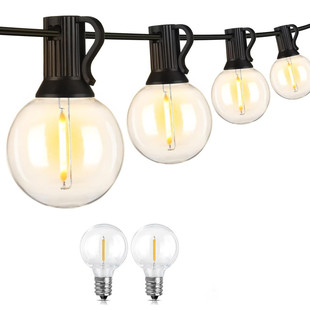 户外野餐球g40灯串露营灯泡灯灯泡防水节日装 饰庭院布置彩灯串